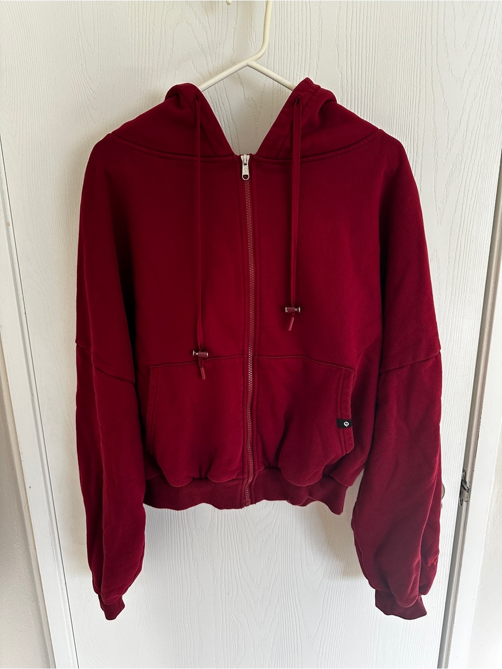 POPFLEX Crimson Zip Cloud Hoodie